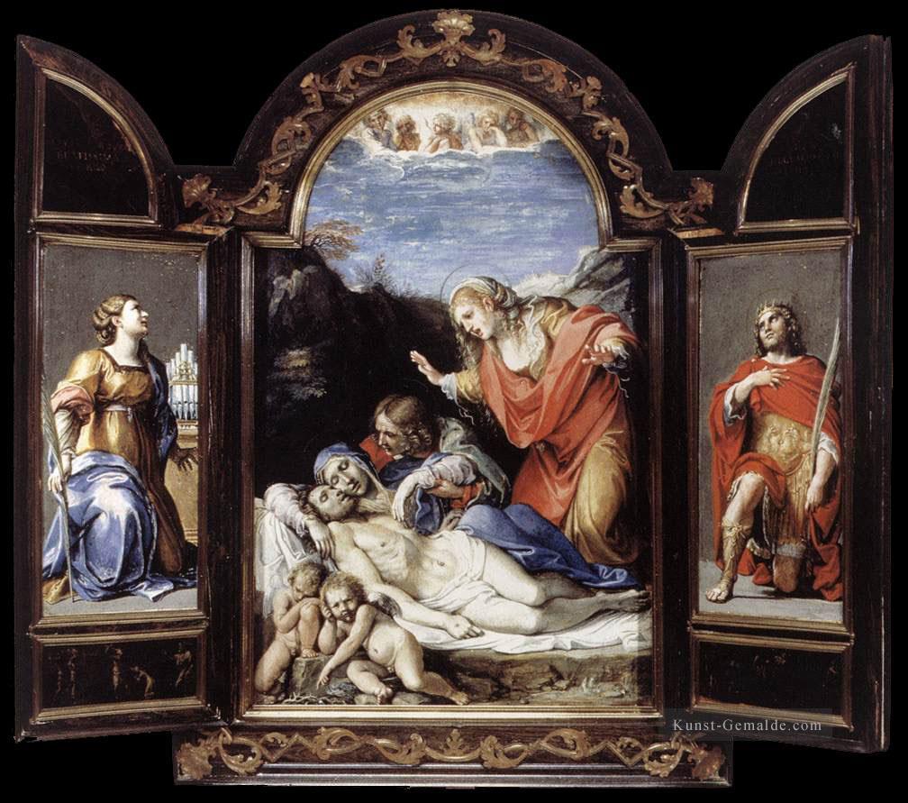 Triptych1 Barock Annibale Carracci Ölgemälde